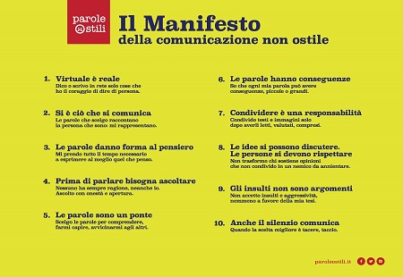 manifesto parole ostili